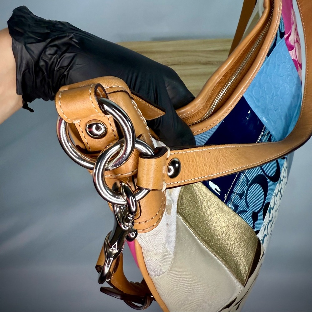 **SOLD** RARE COACH Patchwork Hobo 14650 Shoulder Crossbody Bag - Picture 15 of 15